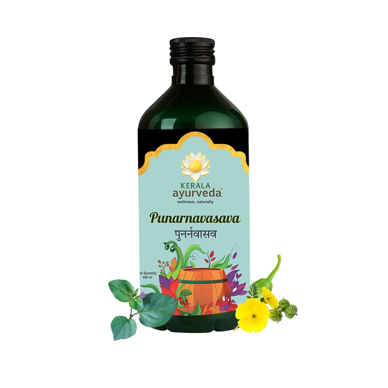 

Kerala Ayurveda Punarnavasava 450ml Ayurvedic Tonic for Urinary Health, Kidney Support, Herbal Diuretic, Natural Detox