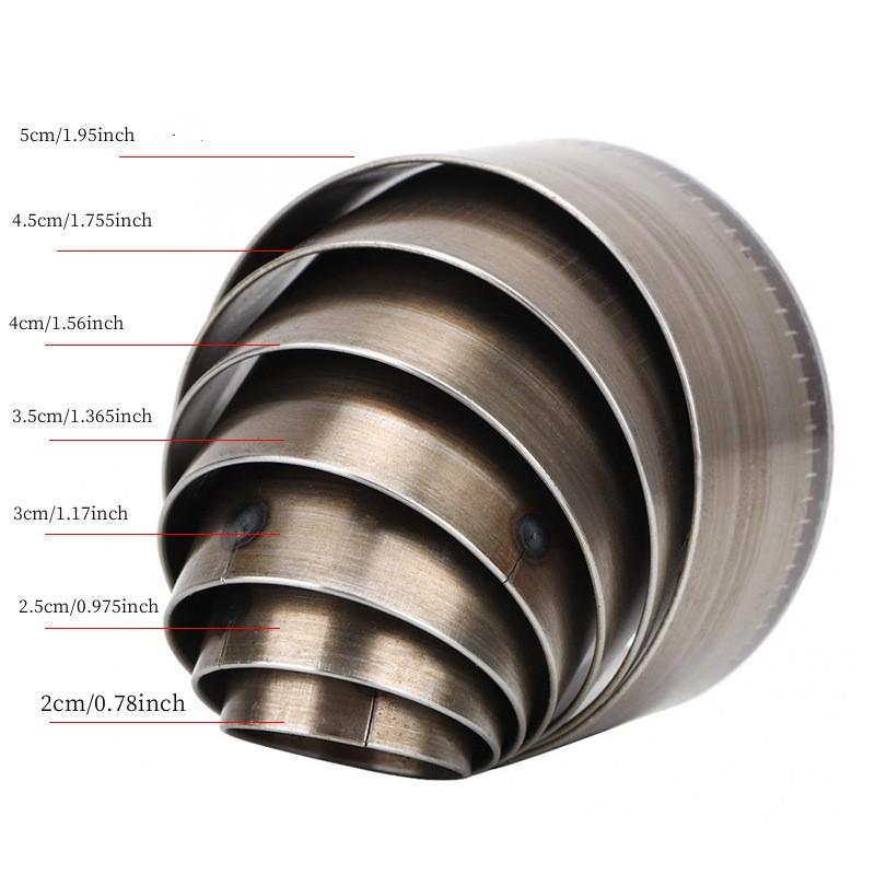 7pc/SET Leather Round Cutter Die Circle Bell Die Knife Template Cutting Punching Tool Leather Craft Punch Mold