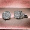 5A+ Full-Diamond Hip-Hop Zircon Stud Earrings for Men & Women, Hypoallergenic, Ideal for Everyday Wear – Perfect Christmas Gift