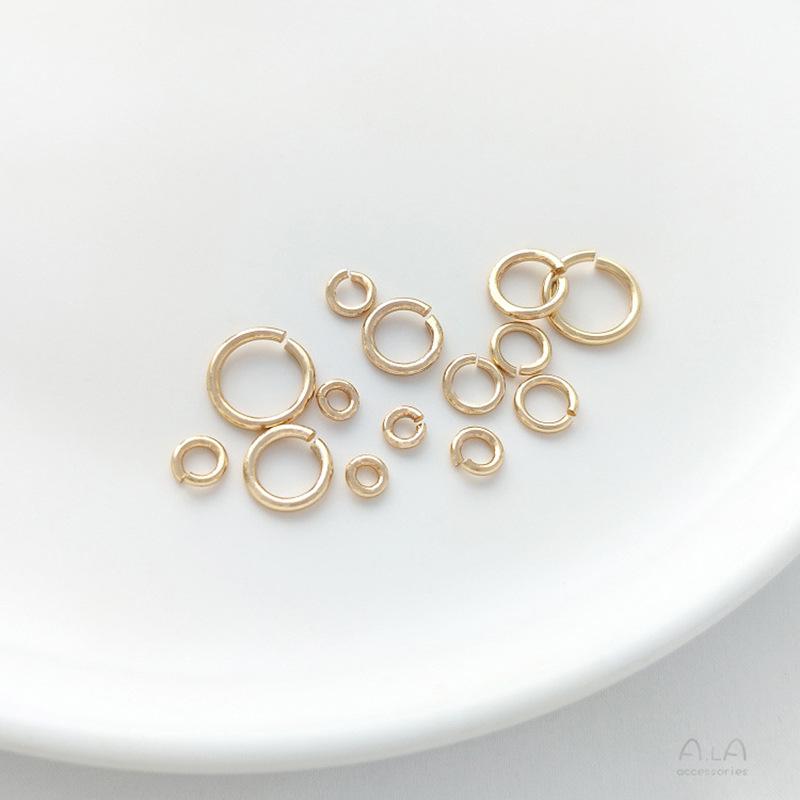 Chunky 14K Gold Filled Color-Preserving Open Circle Connector for Necklace or Bracelet