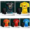 THAILANDIA Maglia da Allenamento Calcio Nazionale Stampa CHEER Asciugatura Rapida Camicia Collo alla Coreana Manica Corta Divisa Logo Elefante Sport