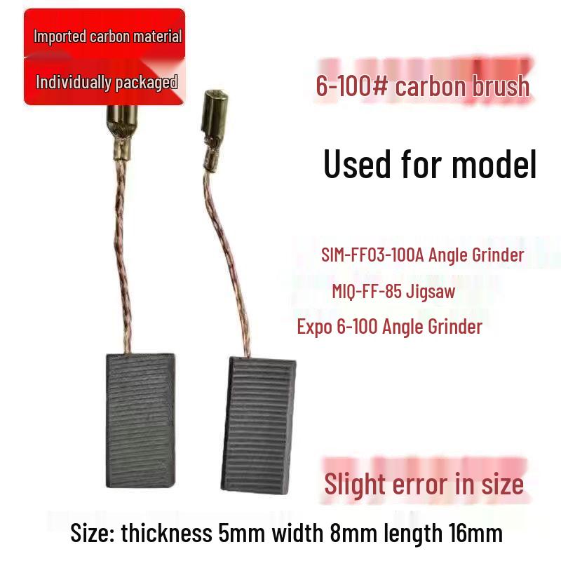 Power Tool Carbon Brushes for Electric Hammers, Grinders, Hand Drills, Impact Drills, and Pistol Drills