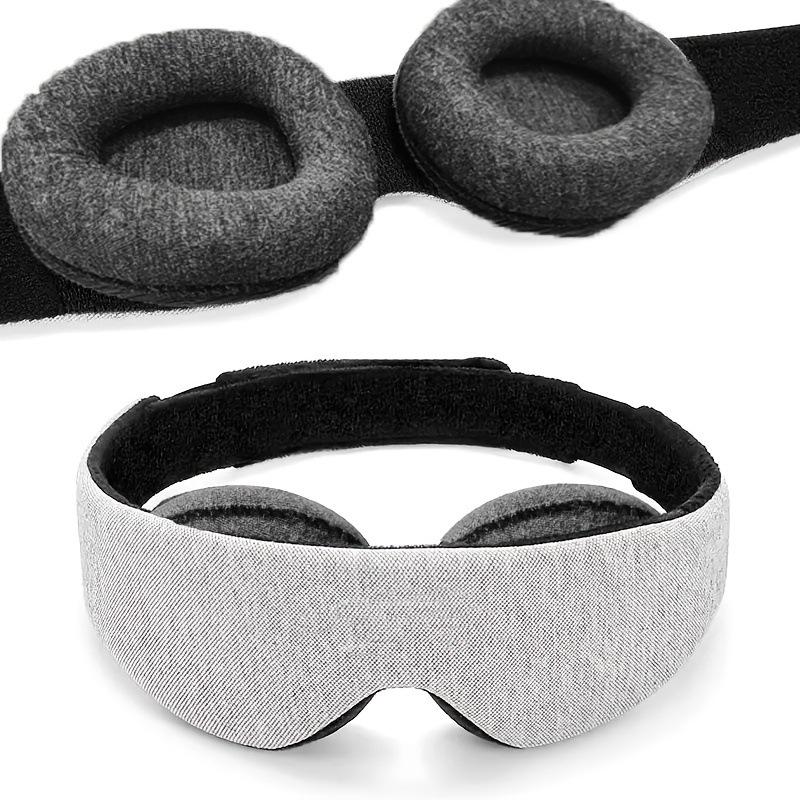 Zero Pressure 3D Contoured Sleep Eye Mask 100% Blackout Adjustable Perfect Light Blockout Mask for Travel Naps Night Sleep серый