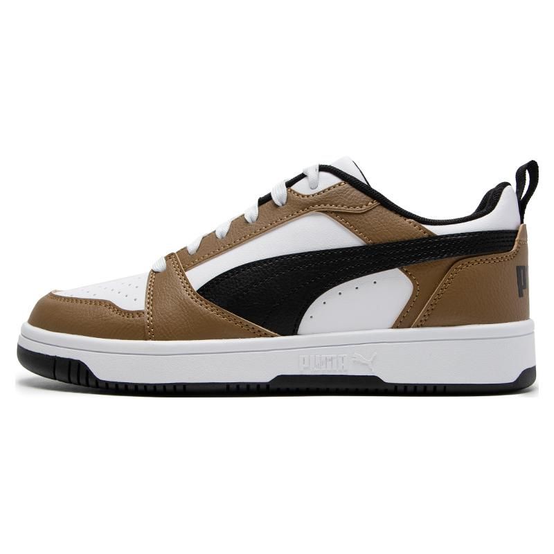 Puma Rebound V6 Low Sneakers Unisex Sneakers White Brown Black 392328-07