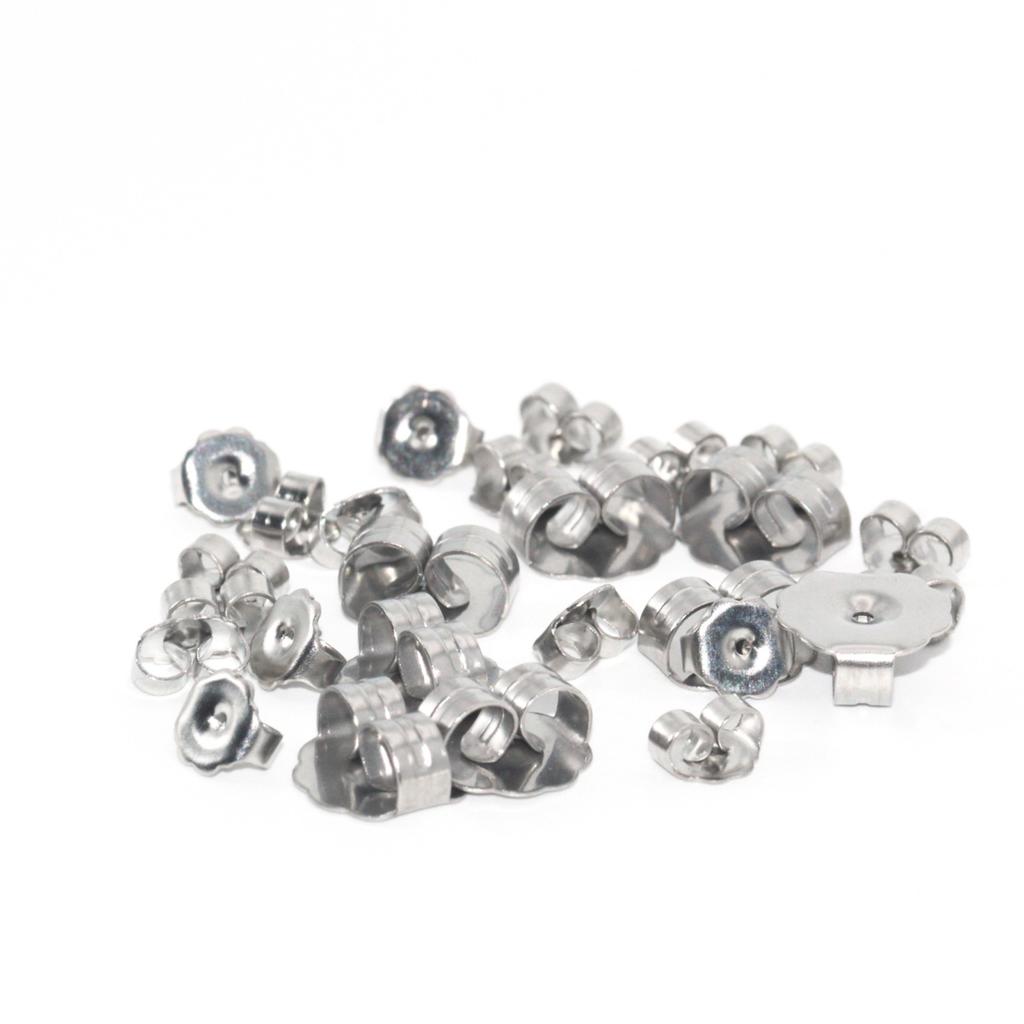 Factory Stainless Steel Components Simple Plum Blossom-shaped Ear Plugs DIY Anti-fall Design Handmade Jewelry Findings