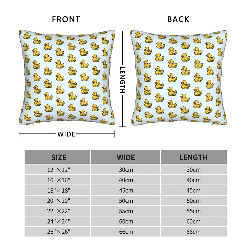 Yellow Rubber Duck Pillowcases Vintage Pillow Case For Sofa Bedroom Home Decor Comfy Pillow Cover