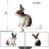 Realistic Animal Models: White Fox, White-tailed Deer, Arctic Fox Children's Gift Toys
