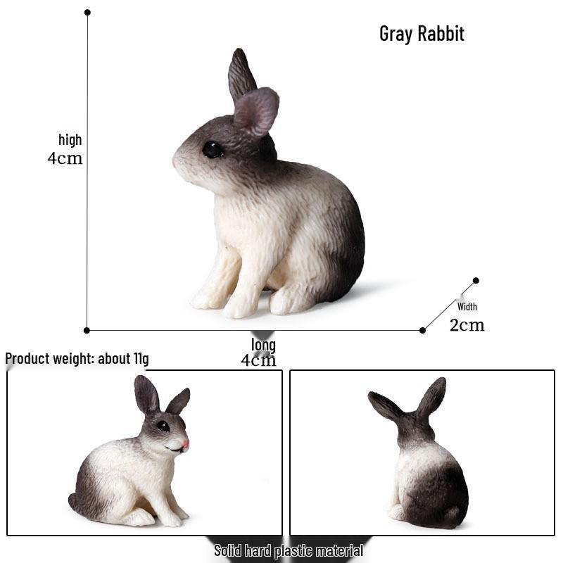 Realistic Animal Models: White Fox, White-tailed Deer, Arctic Fox Children's Gift Toys