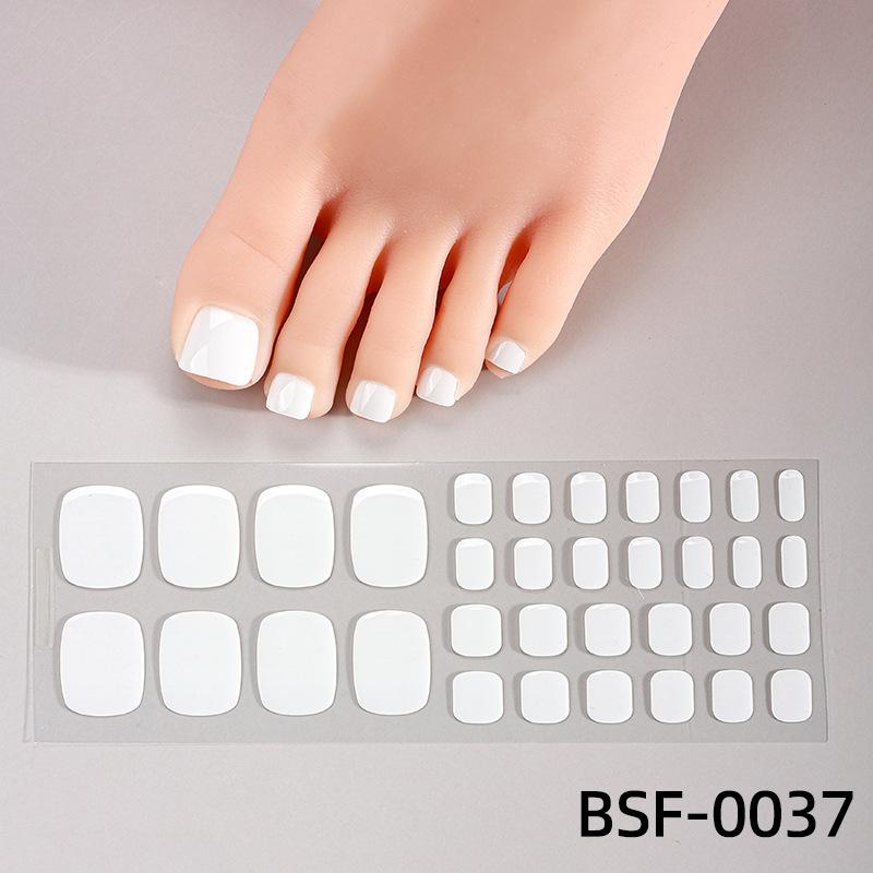 

Наклейки для маникюра с гелем, не требующие запекания, наклейки для ног, однотонная пленка для ногтей с блестками цвета лука-розового, наклейки для ногтей на ногах, полноразмерные наклейки BSF-0037