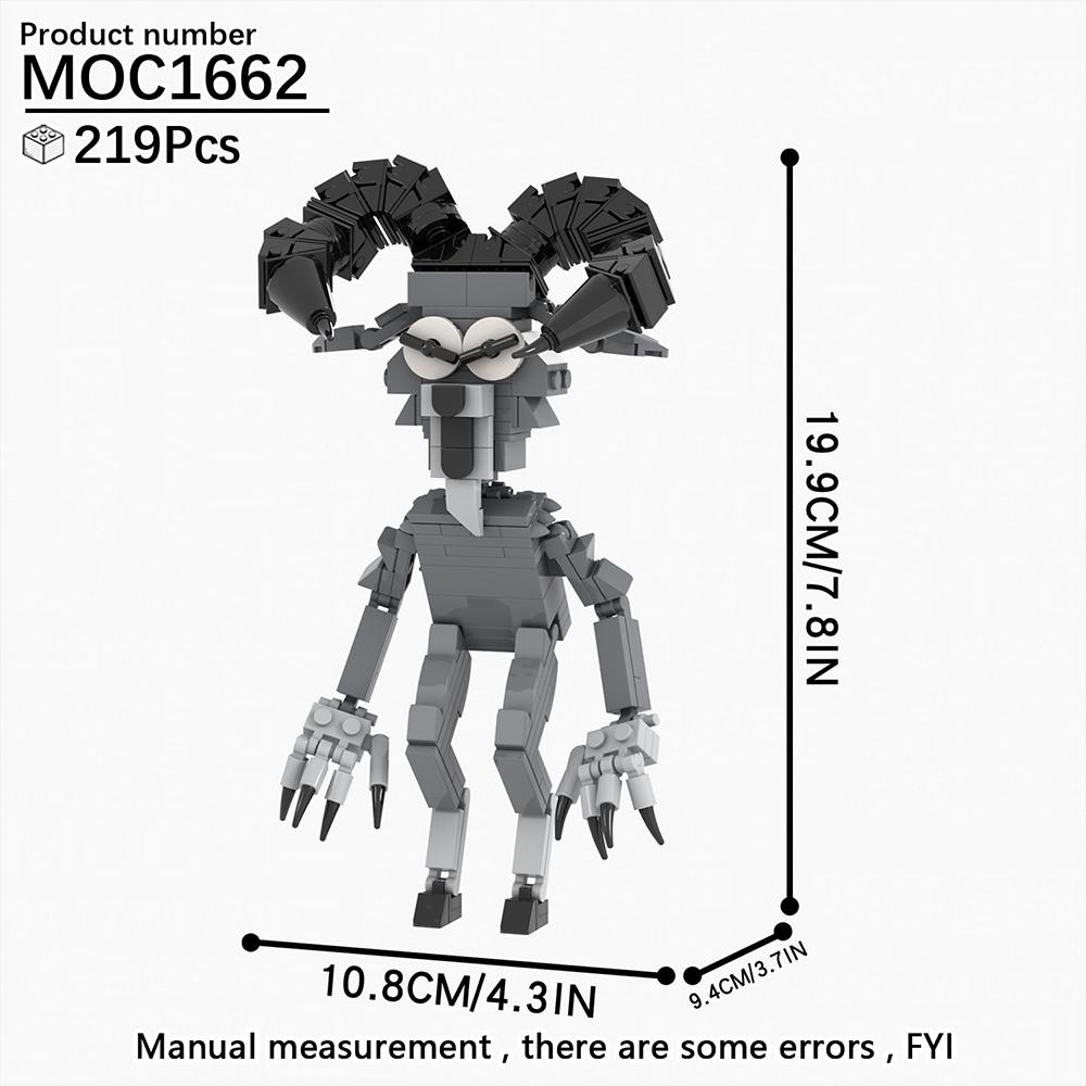MOOXI MOC Hot Horror Game 99 Nights Figure Animal Deer Owl Goat Model DIY Building Blocks Toy For Kid Adult Brick Birthday Gifts