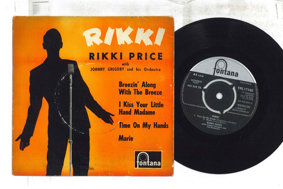 

7inch Record RIKKI PRICE - Rikki TFE17100 FONTANA 1959 UK Rock Used