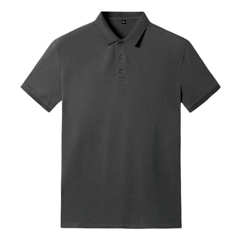 Men's Loose Thin Plus Size Polo Shirt Short Sleeved Lapel Business Top