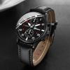 Xiaomi 4PCS Fashion Men Business Watches Jewelry Set Casual Arabic Dial Male Leather Strap Quartz Wristwatch Reloj Hombre (Without Box)