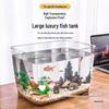 Acrylic Transparent Fish & Flower Arrangement Tank