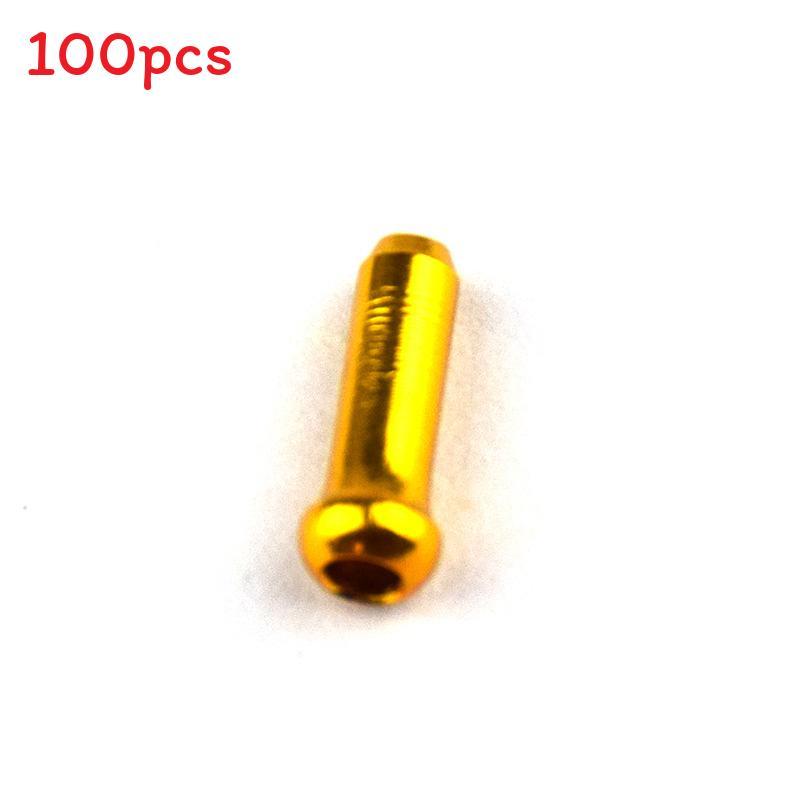 Bicycle Brake Cable End Caps Aluminum Alloy Colorful Set For Mountain Bike Maintenance