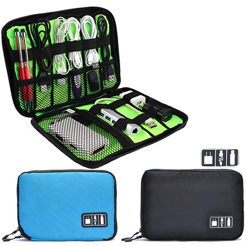 Cable Organizer Storage Bag System Kit Case USB Data Cable Earphone Wire Pen Power Bank SD Card Digital Gadget Device Travel Bag