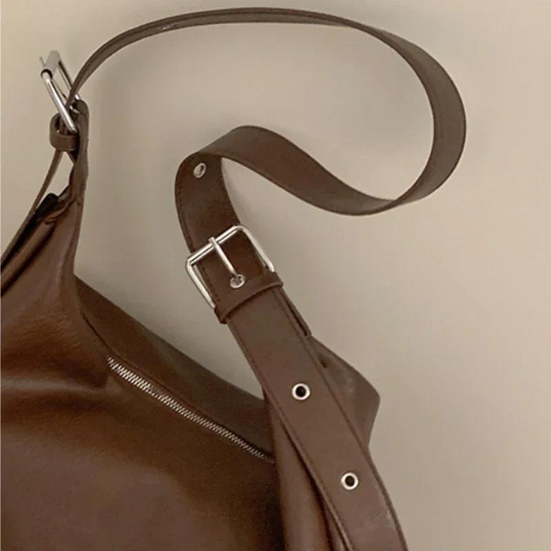 Vintage Polštářový design PU Kožená kabelka Boston Pro ženy Neformální Velkokapacitní Tašky přes rameno Crossbody Móda Nákupní tašky