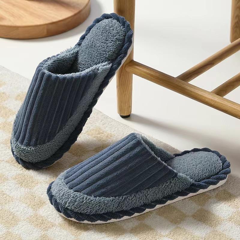 

Новые домашние тапочки из хлопка вельветовые сращивания простые пары домашних туфель мужские тапочки оптом 44-45 темно-синий