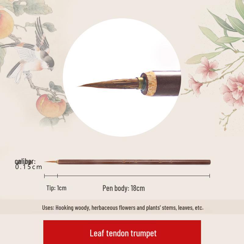 Wolf Hair Gongbi Outline Brush Set for Chinese Painting and Calligraphy - Flower & Bird Detailing Pen