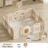 Compact Foldable Baby Playpen & Safety Fence with Integrated Crawling Mat for Indoor Use
