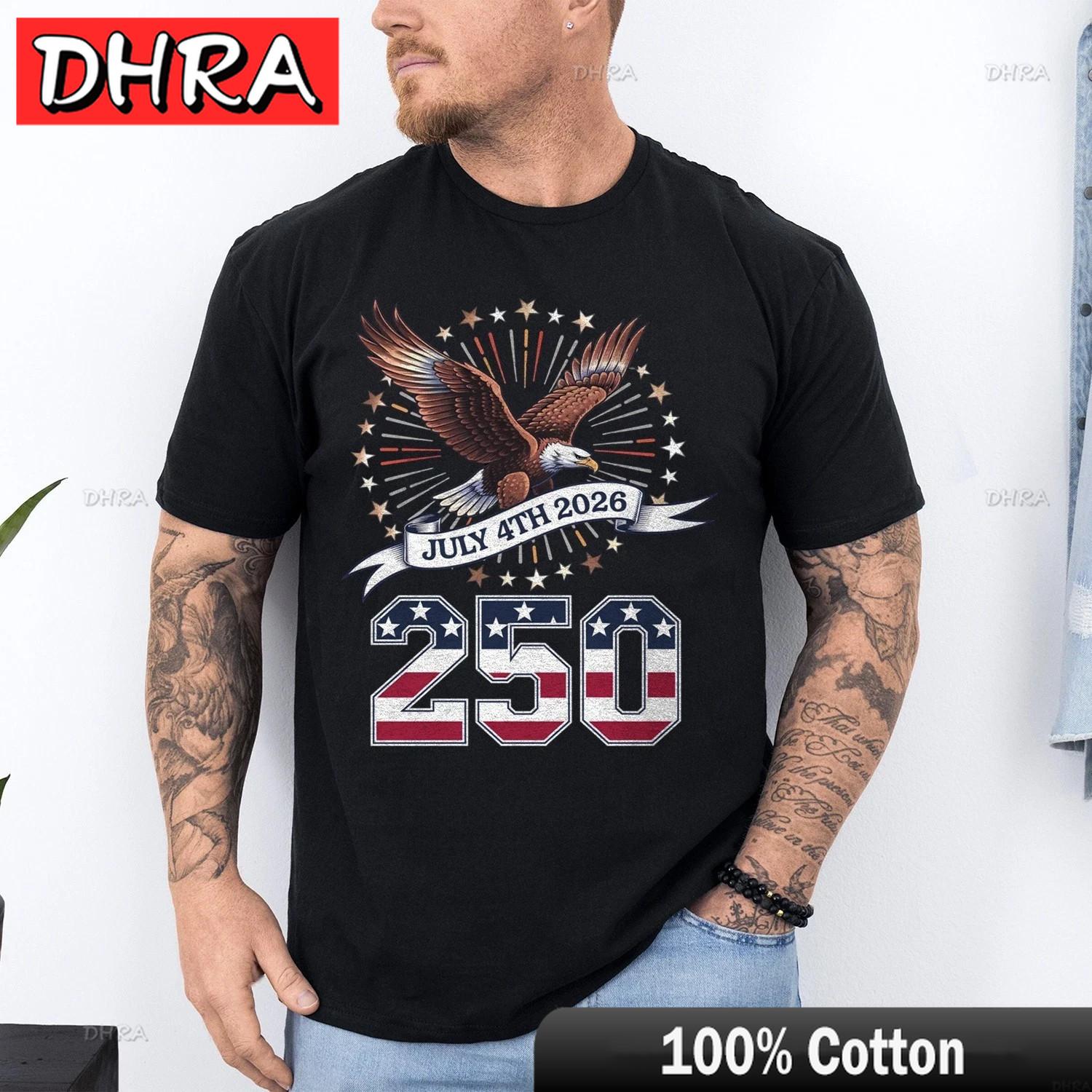 

250th Anniversary Patriotic July Unisex TShirt Minimalist Graphic Clothing Vintage Classic Funny Shirts Tops for Funny Shirts S