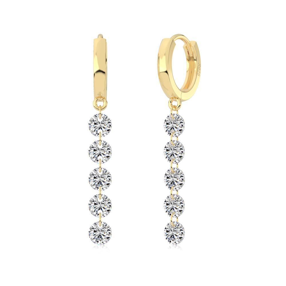 Japanische & Koreanische S925 Sterling Silber Geometrische Zirkon Ohrstecker für Damen - Elegantes, Vielseitiges, Leichter Luxus Modeaccessoire