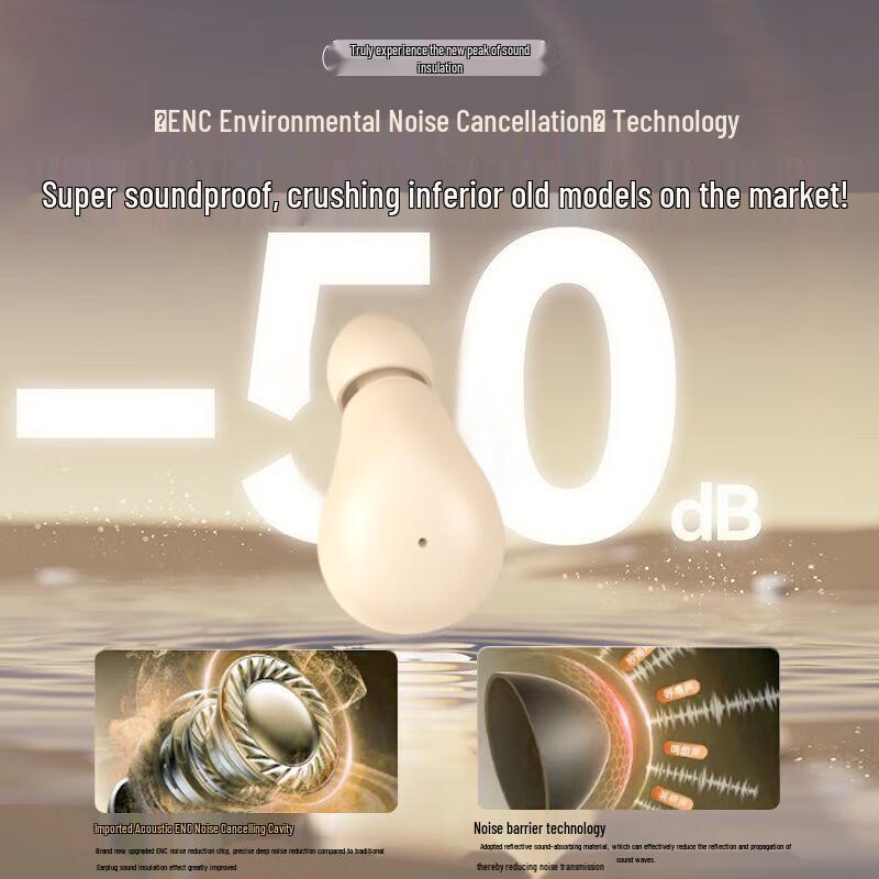 Auricolari Bluetooth EARISE SK19 Mini Invisibili con Cancellazione del Rumore per Dormire