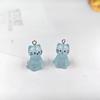 10pcs Cute Luminous Transparent Cat Charms Lovely Resin Colorful Animal Pendant For Earring Keychain DIY Jewelry Making