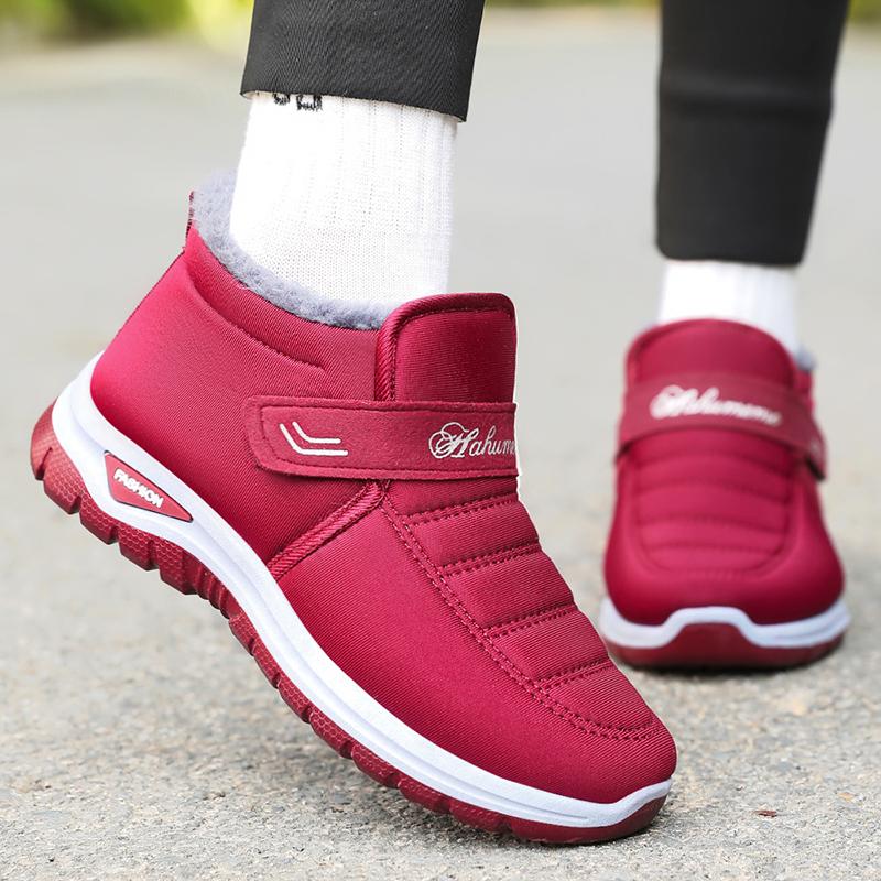 Fashion Women Ankle-Length Winter Boots Warm Cotton Lined Slip Resistant Rubber Sole Waterproof Casual Shoes Fast Delivery