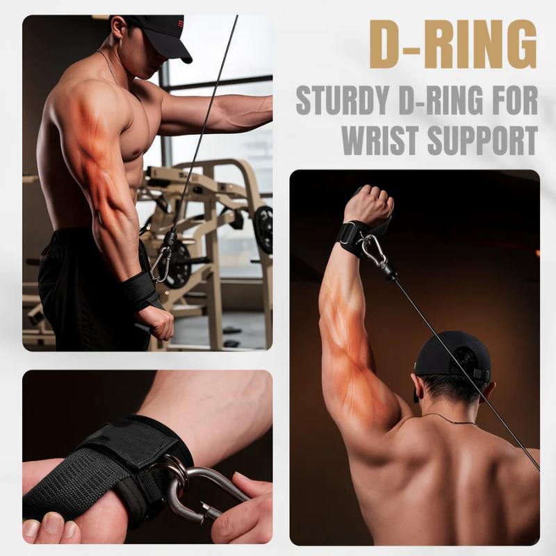 1 Paire de Sangles de Musculation Avec Bandes de Poignet Rembourrées Sangles de Deadlift pour la Salle de Sport Sangle de Musculation Antidérapante pour l'Entraînement de la Force