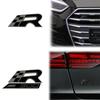 zjcr6 Car Accessories Metal Race Flag Front Hood Grille Emblem Rear Trunk Body R 300 Badge Sticker For Seat IBIZA Leon Cupra Ateca