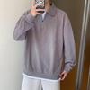 Men's Retro Half-Zip Hoodie - Loose Casual Fit for Spring and Autumn
