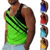 Summer Casual Stripe Tank Top Men's Clothing Simple Casual Fashion Sleeveless Shirt 2025 New Basketball Sport Daily Men Vest