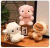 Siamese Cat, Penguin, Chicken, Sheep & Pig Plush Doll Desk Companions