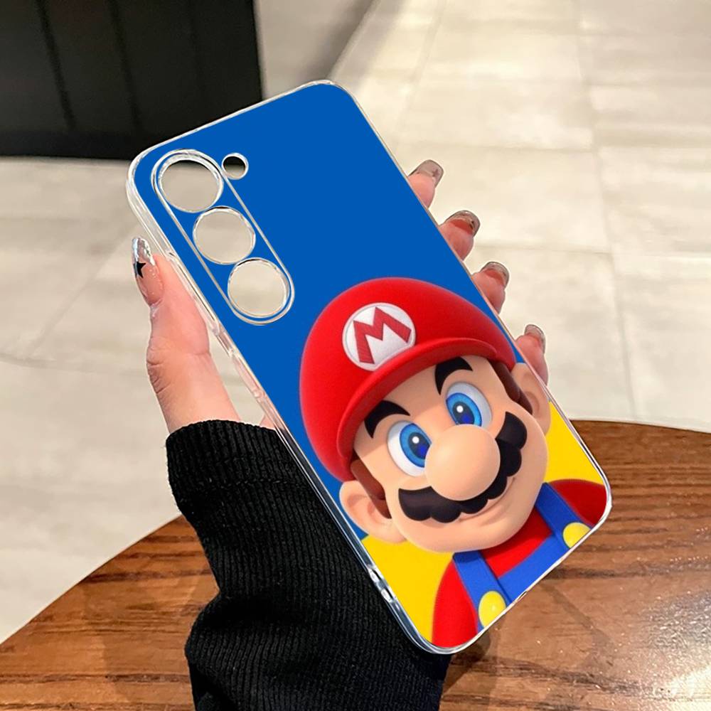 Cartoon Super M-MarioS Bros Phone Case For SamsungA10,12,20,21S,30,31,40,50,51,52,70,71 Transparent Cover