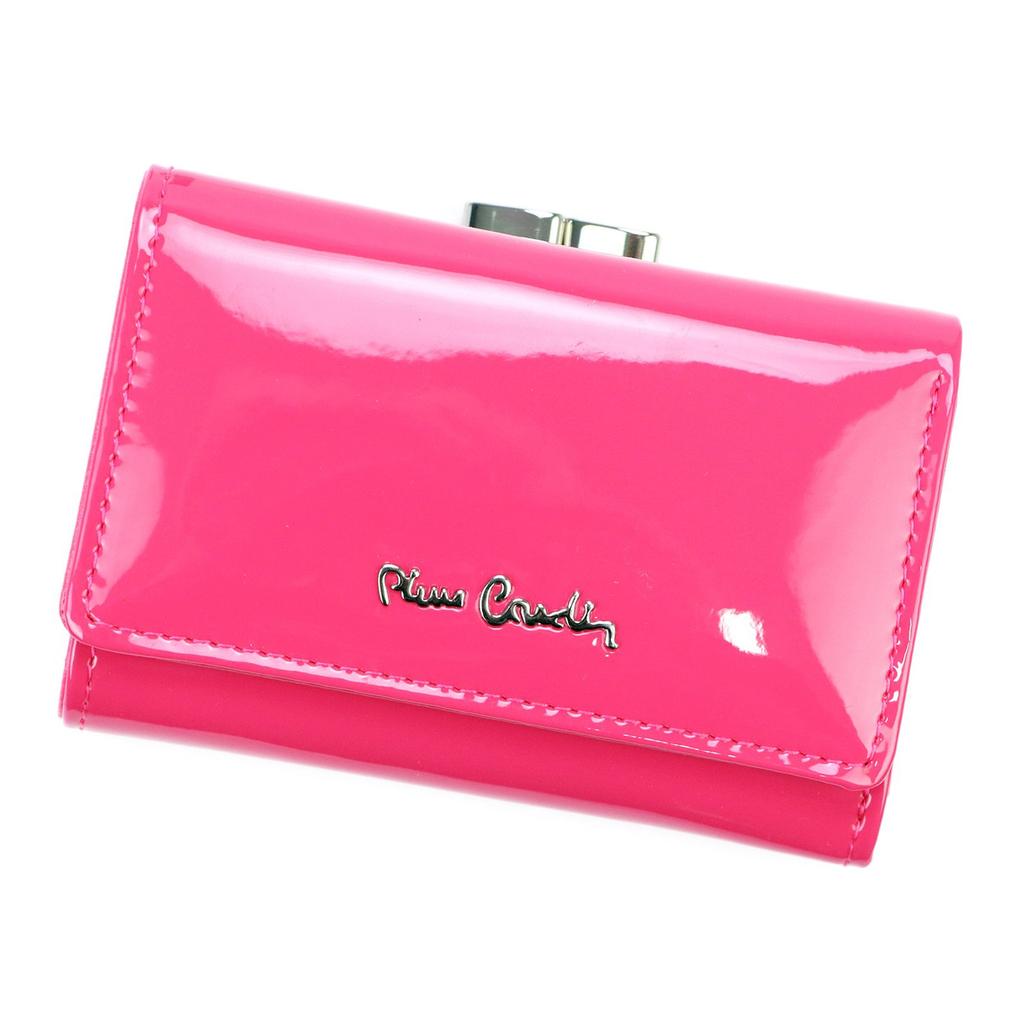 Echtes Leder + Damen-Portemonnaie aus Kunstleder Pierre Cardin 07 SHINY 117