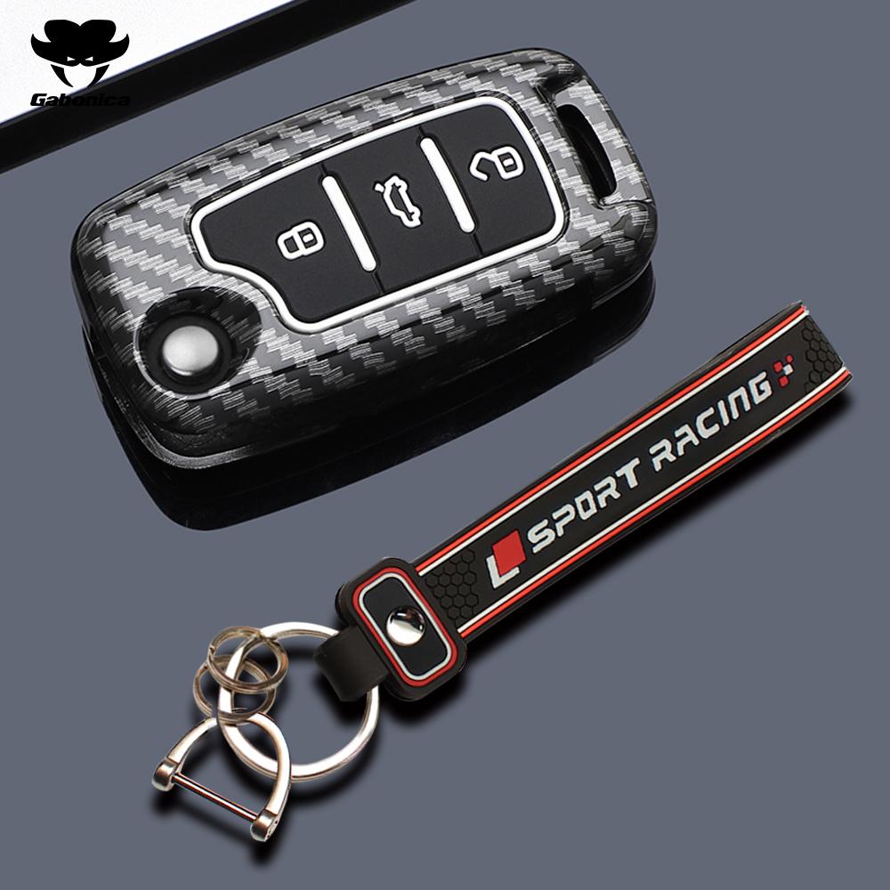 Abs Carbon Fiber Car Key Case Cover For Vw Volkswagen Polo Tiguan Passat B5 B6 B7 Golf 4 5 6 Mk6 Jetta Lavida For Skoda Octavia