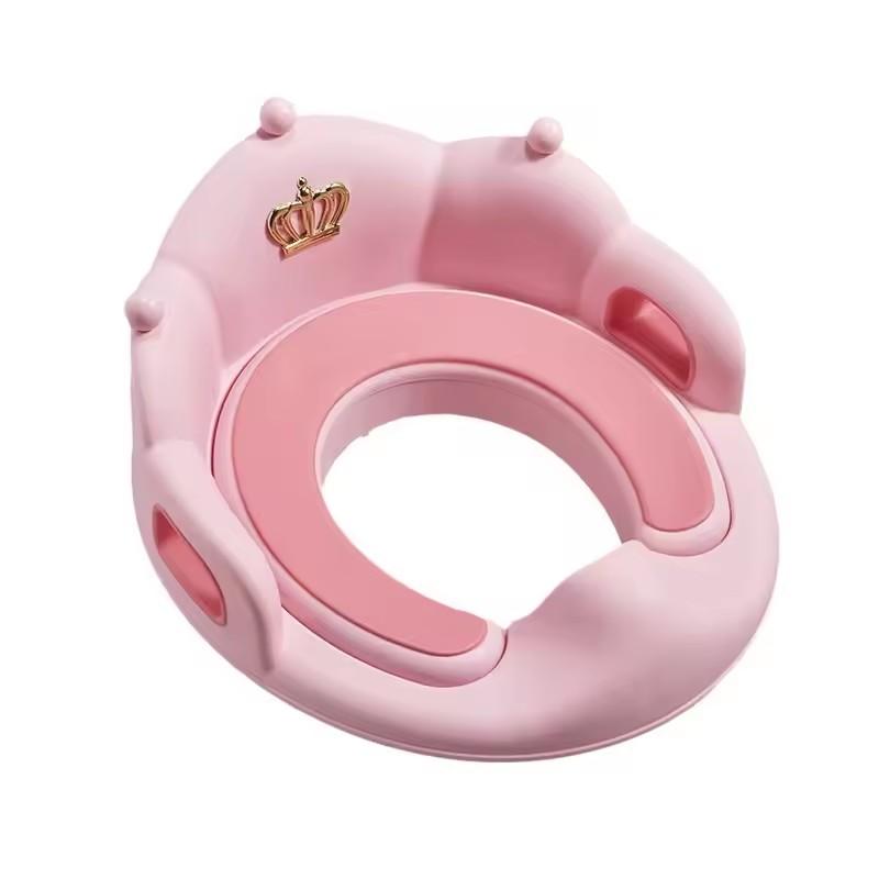 Portable Children's Toilet Seat Baby Crown Toilet Seat Toddler Auxiliary Toilet Seat Cushion Urinal Toilet Training Seat Cover