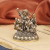Vintage Brass White Of Desktop Ornament Buddha Statue Five-Way God Of Wealth Tibetan Style Bronze Sculpture C