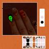Fluorescent Nail Stickers Halloween Glow-in-the-Dark Stickers, Gothic Spider Web Ghost Manicure Art Decoration Decals, Accessories for Women