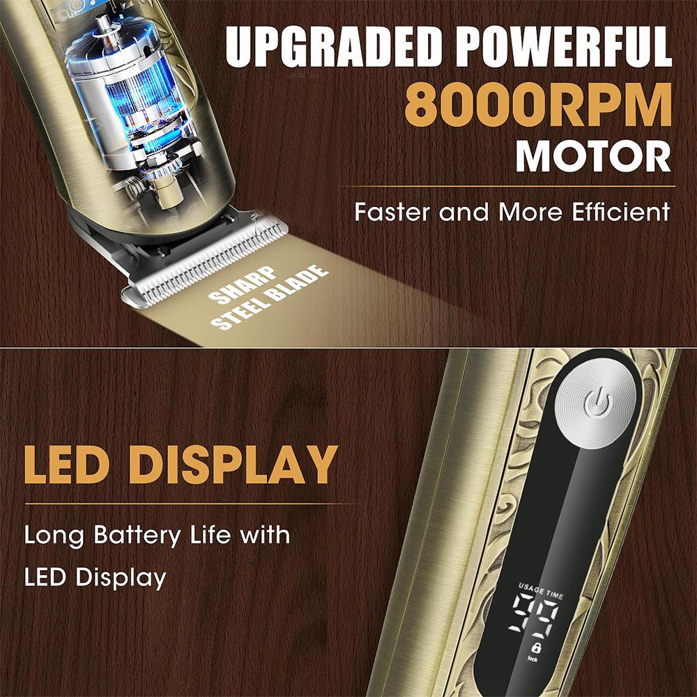 6 In 1 Beard Trimmer for Men Hair Trimmer Electric Razor Shaver Clippers for Hair Cutting Mens Grooming Kit for Body Nose Face