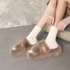 Women Slippers Thick Bottom Double Slippers  Autumn/Winter New Style Korean Shoes Women Soft Bottom Cotton Home Slides Women