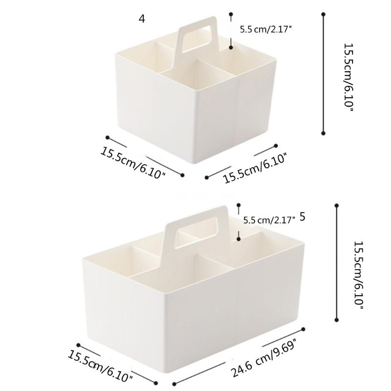 Plastic Divider Basket Multiple Compartments Desktop Arrangement Tabletop Cases Shelf Containers Cosmetic Sorting Cases