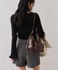 [BIS] Lace-knit pullover with cuffs, Black (01) F