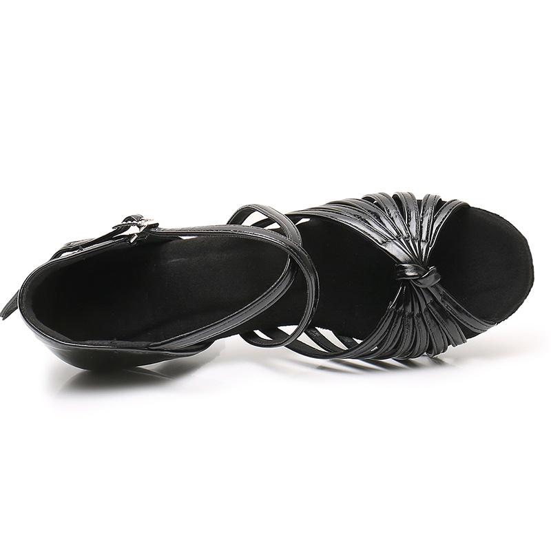 

Bright Leather Latin Dance Shoes Woman Ballroom Tango Salsa Latin Dance Shoes Party Heels Women Sexy Dancing Shoes Suede-6-34 чорний