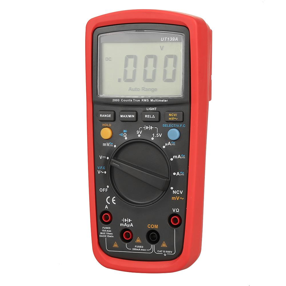 Uni T Multimeters Auto Range AC DC Voltage Current Resistance Frequency Tester (UT139A)