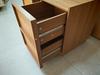 Mid-Century Modern Nightstand made of Oak, 38 x 48x 50 cm, Bedroom Nightstand, Handleless Drawer Design, 1 Piece.