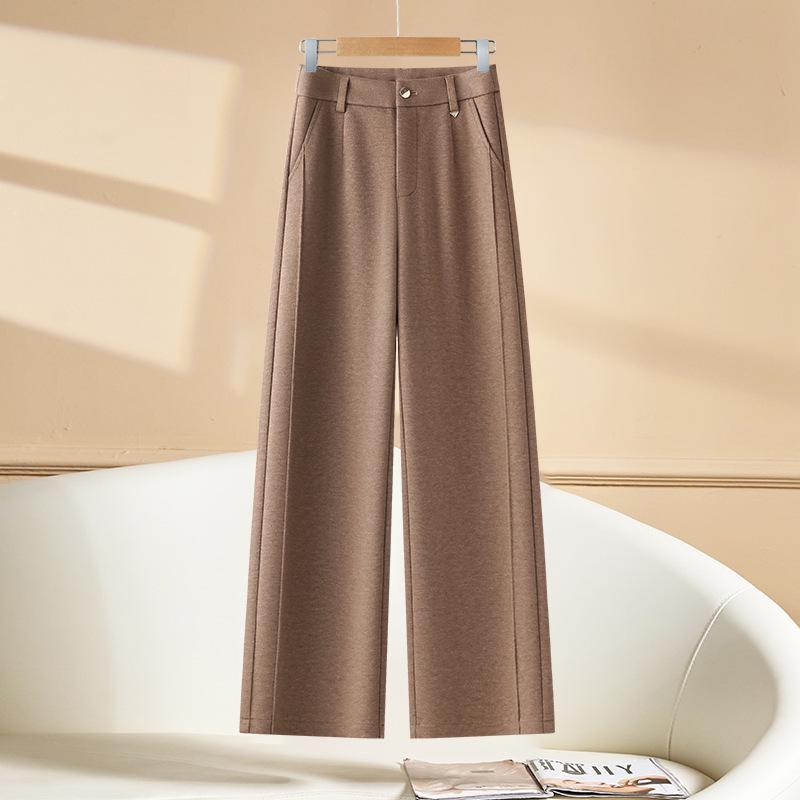 

Women s Autumn/Winter 2025 Woolen Slimming Wide-Leg Pants - Drape, Loose Fit, Narrow-Leg Style 26/S (85-95 lbs)