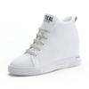 Inner Heightening Women's Shoes Spring New Casual Shoes Versatile High-top Shoes Side Zipper Wedge Heel Sports Shoes