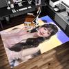 1pc Wonyoung Print Area Rug - Soft,Washable Non-Slip Indoor Mat for Office Chairs,Living Room,Home Office Decorative Rug